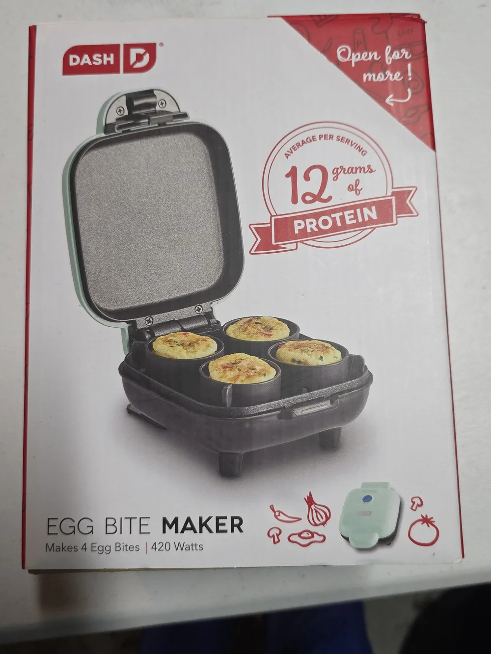 Dash Egg Bite Maker in Mint Green and Black